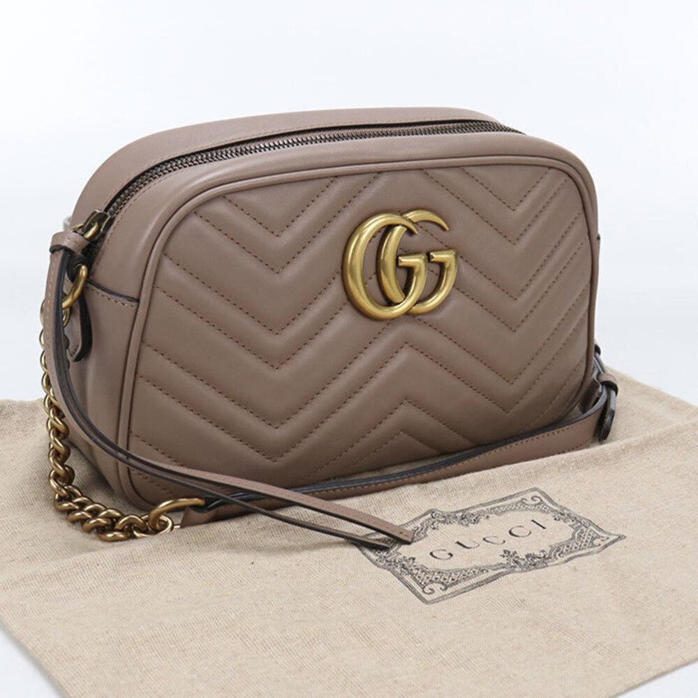 GUCCI cross body shoulder bag GG Marmont beige